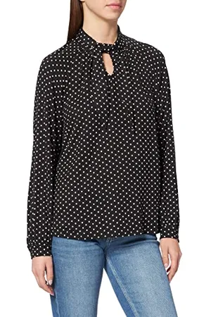 Noa Noa Womens Dotted Jersey, Long Sleeve Blouse, , L