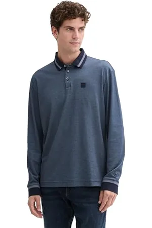 TOM TAILOR Herren Longsleeve Piqué Poloshirt, , XL