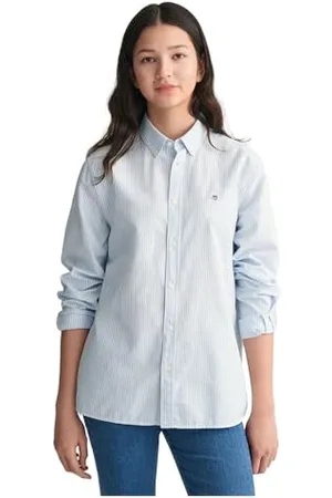 GANT Unisex Kinder Oxford Striped B.D. Shirt Hemd mit Button-Down-Kragen, , 176