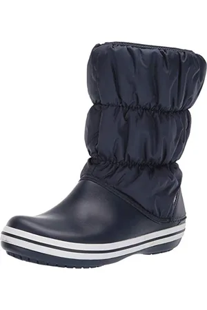 Crocs Damen Winter Puff Boots Schneestiefel, Navy White, 34/35 EU