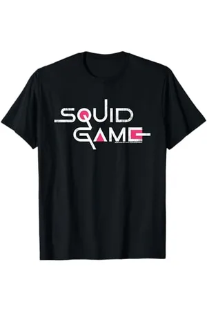 Squid Game Classic Weißes Textlogo T-Shirt