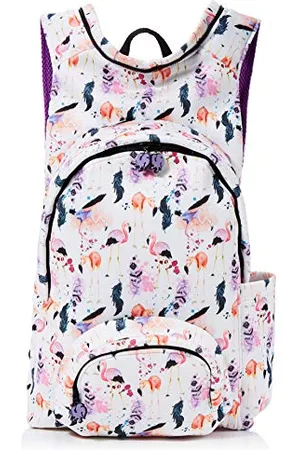 Morikukko Hooded Backpack Basic Flamingo FeathersUnisex-ErwachseneRucksackMehrfarbig (Flamingo Feathers)33x8x40 Centimeters (W x H x L)