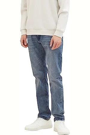 TOM TAILOR Herren Piers Slim Jeans mit Stretch, Used Light Stone Blue Denim, 28/30