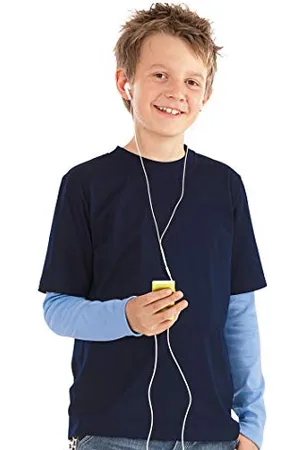 Trigema Jungen T-Shirt aus Single-Jersey 336202, Navy, 92