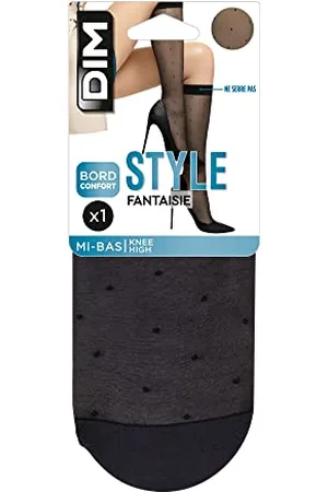 Dim Kniestrümpfe Gepunktet Style Strümpfe Feinstrümpfe Damen x1, Black, One Size
