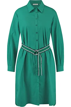 Gerry Weber Damen Hemdblusenkleid Langarm, Manschette unifarben knieumspielend 42