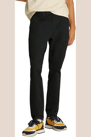Tommy Hilfiger Herren Chino Hose Austin Slim Fit, Schwarz (Black), 32W/36L