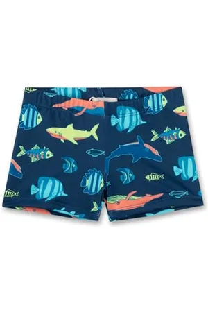 Sanetta Jungen-Badehose Dunkelblau | Bequeme und schnell trocknende Badehose aus recyceltem Polyester für Jungen. Bademode für Kinder 086