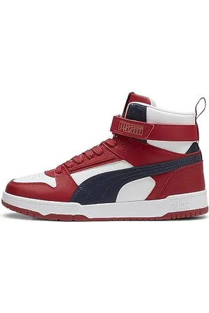 PUMA Unisex RBD Game Sneaker, White-New Navy-Club RED, 38 EU