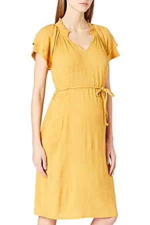 Noppies Damen Dress ss Sirmione Kleid, Honey Gold-P709, 40