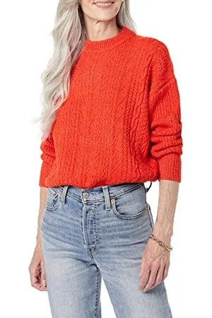 Amazon Damen Moderner Soft-Touch-Pullover Mit Rundhalsausschnitt (Erhältlich In Übergröße), , S