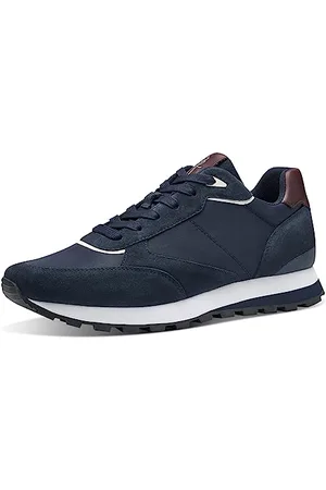 Marco Tozzi By Guido Maria Kretschmer Herren Sneaker flach Freizeit mit Schnürsenkeln, Blau , 43