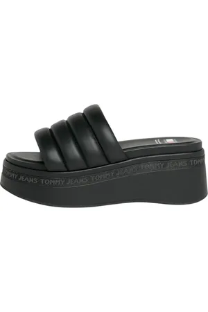 Tommy Hilfiger Damen Sandalen Wedge Sandal mit Plateau, (Black), 39