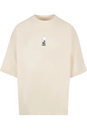 Merchcode Herren T-Shirt Peanuts - Charlie Brown Huge Tee, Oversized Fit, Cotton 100 Percent, L