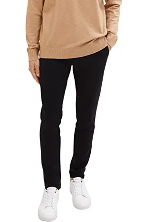 TOM TAILOR Herren Slim Fit Piqué Chino Hose im Jogger-Style mit Gummibund, , 32/34