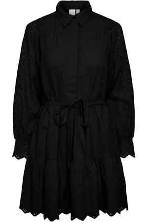 Y.A.S Y.A.S Damen HOLI LS Belt Dress S. NOOS Kleid, Black, X-Large