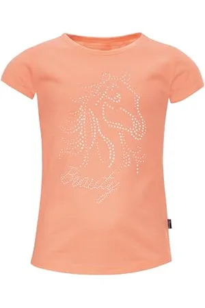 Trigema Mädchen T Shirt mit großem Motiv aus Glitzer- und Strass-Steinen - 2362351