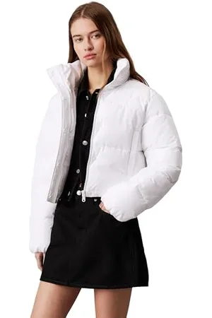 Calvin Klein Damen Pufferjacke Matte Puffer Cropped Fit