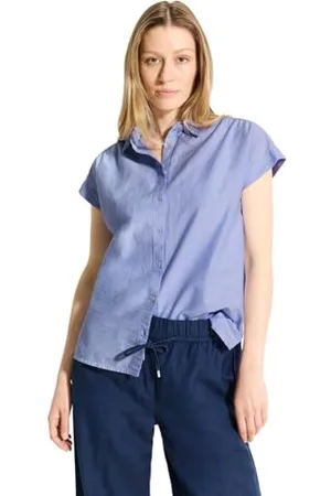 CECIL Damen B344629 Chambray Bluse, , Large