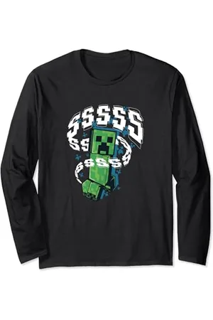 Minecraft Creeper Run SSSSS Langarmshirt