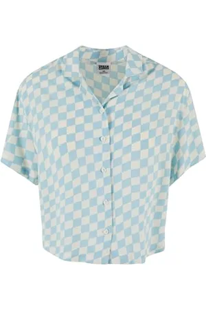 Urban classics Damen Bluse Ladies Viscose Resort Shirt, Kurzarm Bluse für Frauen, Loose Fit, , XXL