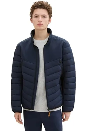 TOM TAILOR Herren 1041346 Hybrid Steppjacke mit Stehkragen, 10668-Sky Captain Blue, M