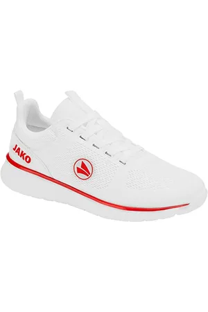 Jako Unisex Team Mesh Sneaker, Weiß/Rot, 42 EU