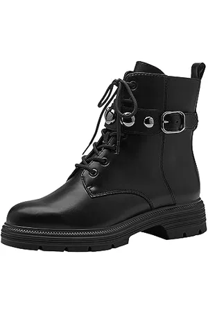 Tamaris Damen Schnürstiefel Vegan; BLACK/ ; 36 EU