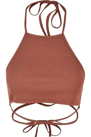 Urban classics Damen TB4786-Ladies Rib Trapeze Cropped Top Trägershirt/Cami Shirt, , 3XL