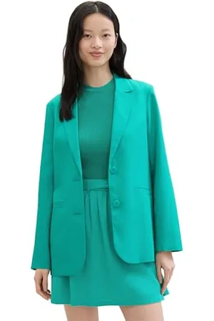 TOM TAILOR Damen Basic Loose Fit Blazer, bright green, XL