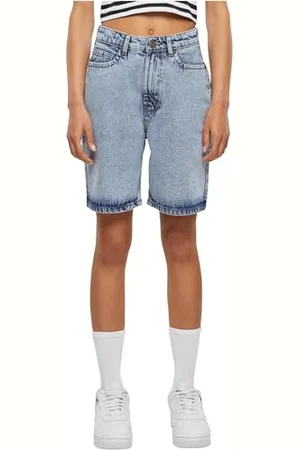 Urban classics Damen Shorts Ladies 90`s Bermuda, Denim Bermudashorts für Frauen, im Retro-Style, , 31