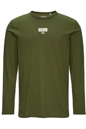 QS by s.Oliver Langarmshirt mit Logo-Print