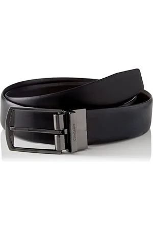 Calvin Klein Herren ADJ/REV Domed 35MM Gürtel, Black/Dark Brown, 95