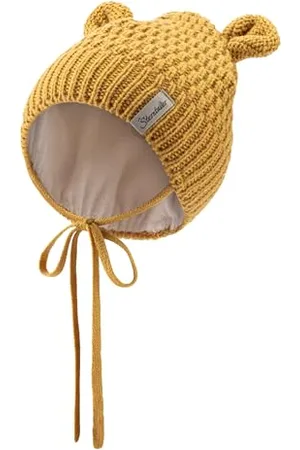 Sterntaler Strickmütze mit kleinen, angesetzten Öhrchen - Unisex Baby Beanie mit Futter aus Baumwollfleece - Wintermütze mit tollem Strickmuster und Bindeband - ,37