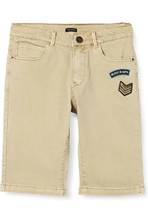 IKKS Jungen Short en Denim Beige Avec Patchs Xu25143.61 Bermudas, , 98