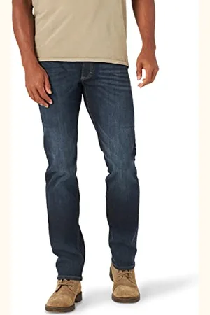 Lee Herren Slim Straight Leg Extreme Motion-Pantalones Vaqueros de Pierna Recta44 رو اللرر ا للو لو ل ا Performance Series Calça Justa E Reta Com Movimento Extremo Jeans, , 38W / 32L