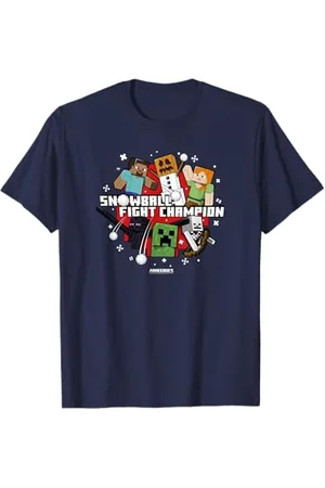 Minecraft Christmas Snowball Fight Champion T-Shirt