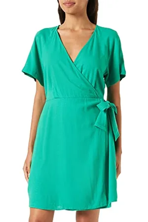 VERO MODA Damen Vmmymilo Wide Wrap Short Dress WVN Ga Wickelkleid, , S EU
