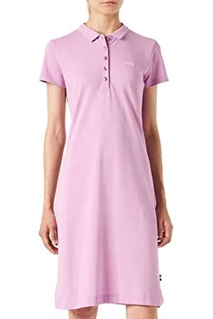 HUGO BOSS Damen C Epalla Kleid aus Bio-Baumwoll-Piqué mit Polokragen XS