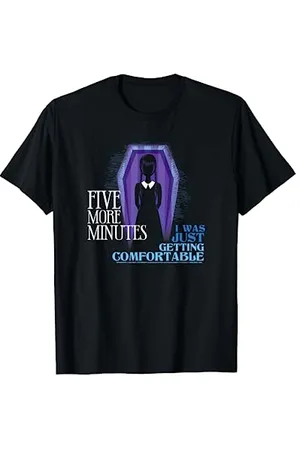 Wednesday Coffin Five More Minutes Quote T-Shirt