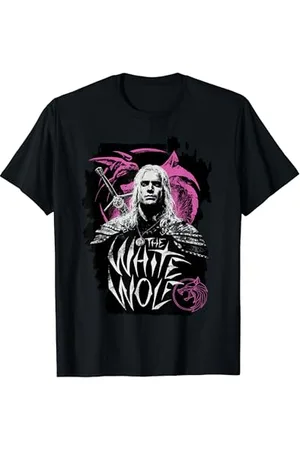 The Witcher Geralt Splash White Wolf Fan-Memorabilien T-Shirt
