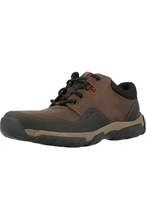 Clarks Herren Walbeck Edge Sneakers, Braun (Brown Weather Proof Lea), 42 EU
