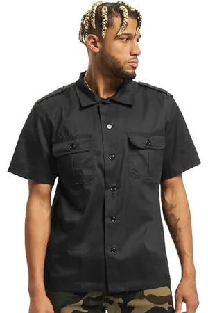 Brandit US Shirt Short Sleeve, Farbe: Black, Größe: S