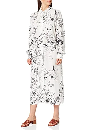 JOOP! Damen Bedrucktes langem Ärmel Lässiges Kleid, , Regular