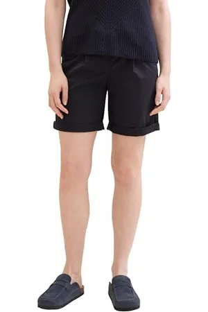 TOM TAILOR Damen Chino Bermuda Shorts , sky captain blue, 32