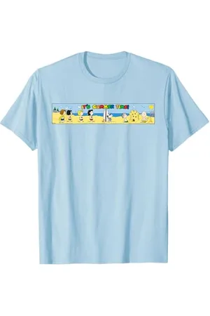 Peanuts Sommer Cartoon T-Shirt, Herren, Unisex, Kurzarm, S