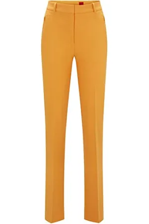 HUGO BOSS Damen Hinovi Regular-Fit Hose aus Stretch-Gewebe im Boot-Cut-Stil 36