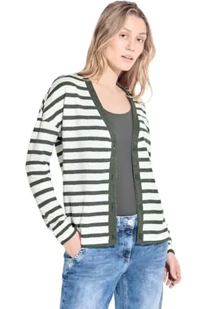 CECIL Damen B321320 Gestreifter Cardigan, , S