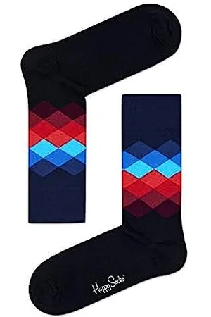 Happy Socks Herren Faded Diamond Socken, , 41-46 EU