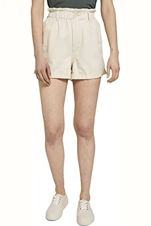 TOM TAILOR Damen 1025238 Relaxed Paperbag Shorts, 22515-Soft Creme Beige, L